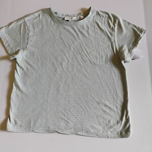 *Vince Neppy Stripe Shrunken Crew Tee – Green Stripe | Size M | New Without Tags
